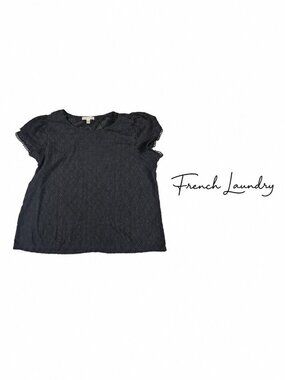 French Laundry Black Lace Top 3XL